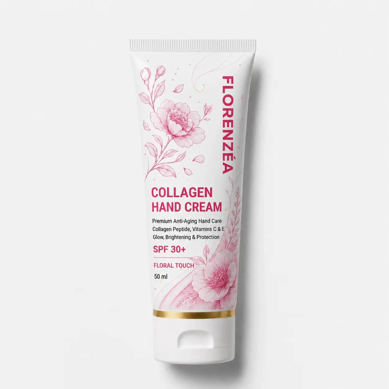 Soin Mains Florenzéa Floral Touch SPF 30+, Protection et Réparation 24/24